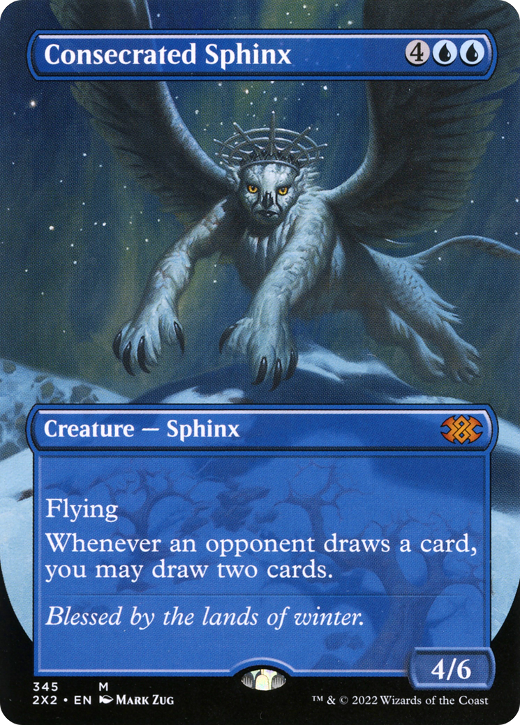Consecrated Sphinx (Borderless Alternate Art) [Double Masters 2022] - Trinity Hobby