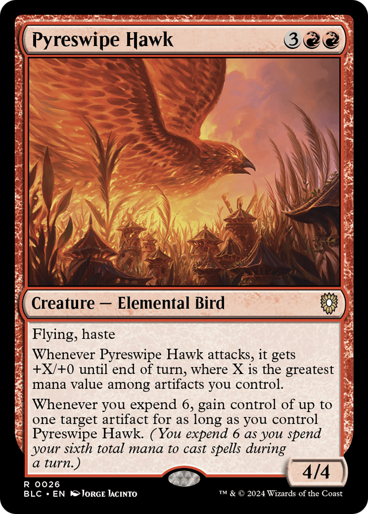 Pyreswipe Hawk [Bloomburrow Commander] - Trinity Hobby