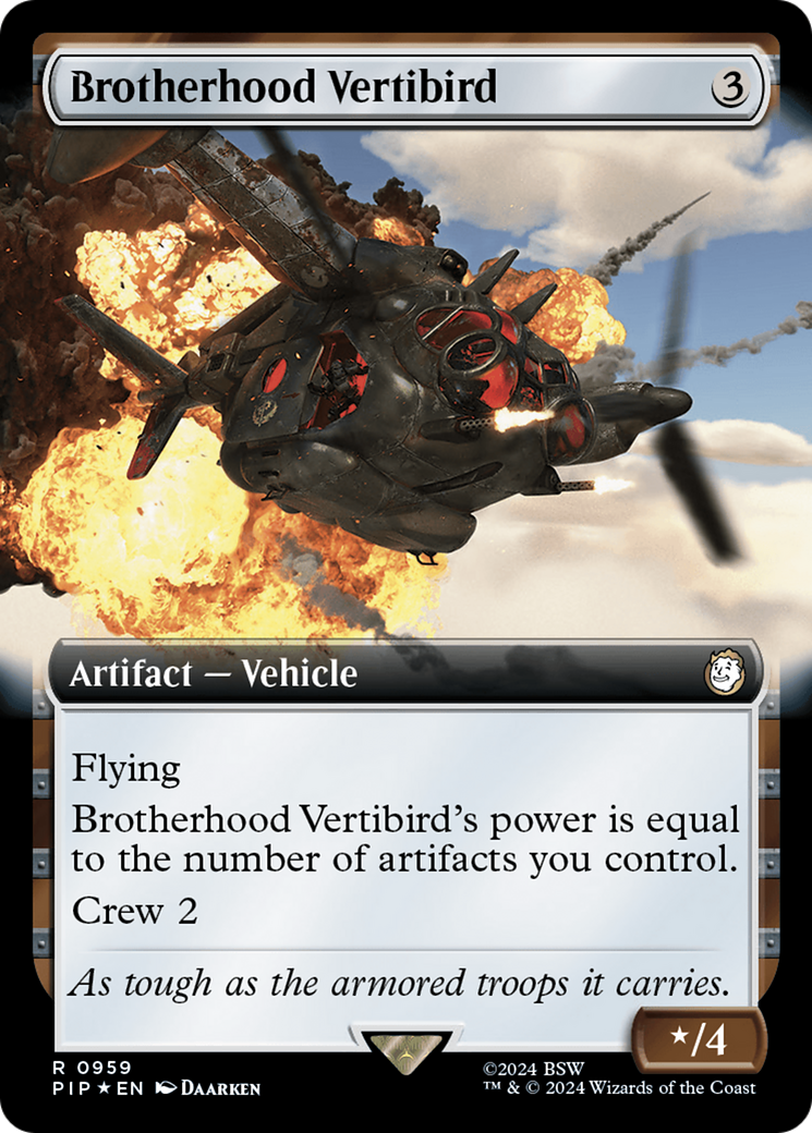 Brotherhood Vertibird (Extended Art) (Surge Foil) [Fallout] - Trinity Hobby