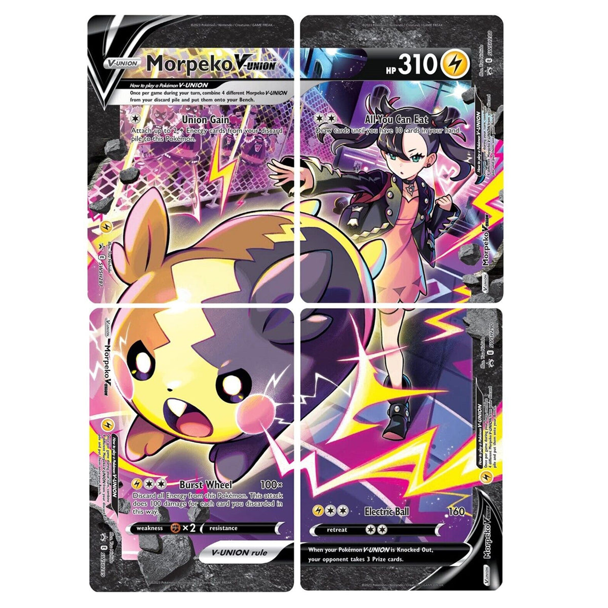 Morpeko V-Union (SWSH287-290) (Set of 4) [Sword & Shield: Black Star Promos] - Trinity Hobby