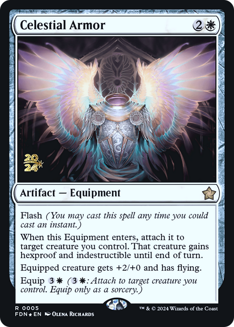 Celestial Armor [Foundations Prerelease Promos] - Trinity Hobby