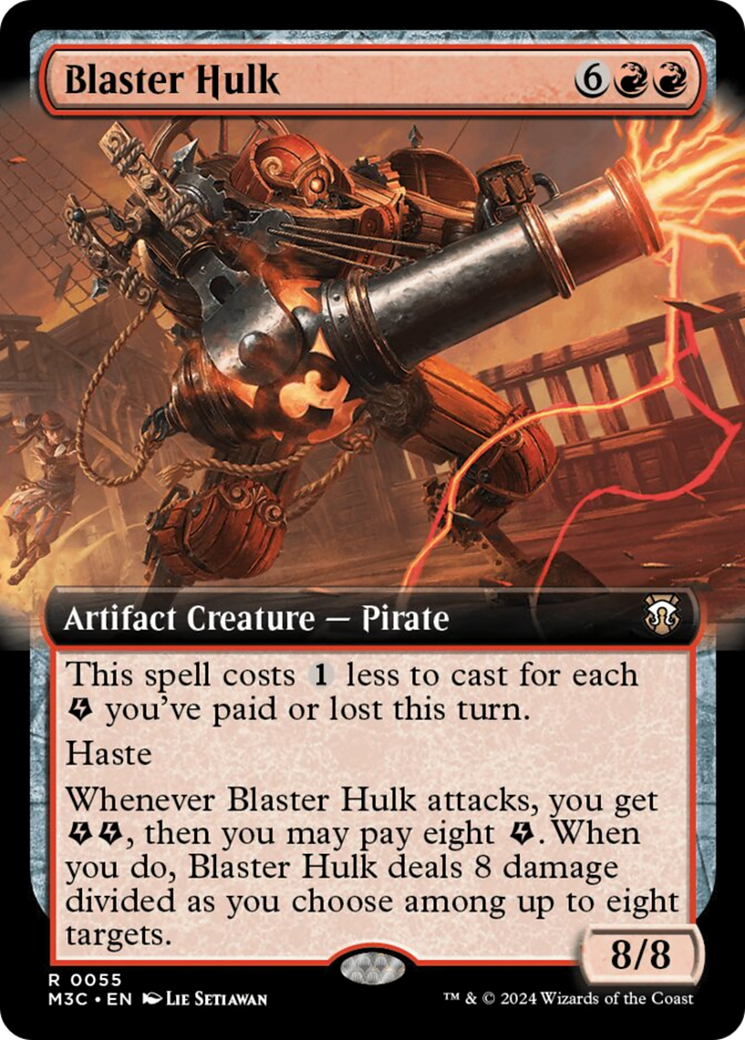Blaster Hulk (Extended Art) (Ripple Foil) [Modern Horizons 3 Commander] - Trinity Hobby