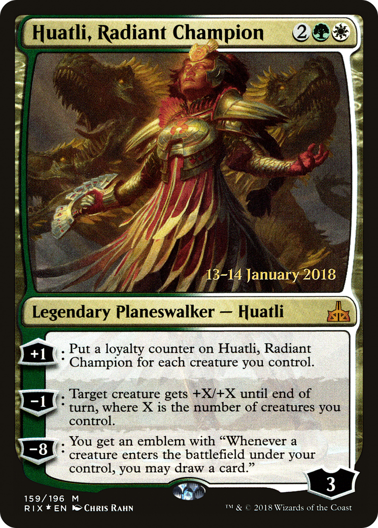 Huatli, Radiant Champion [Promotions avant-première de Rivals of Ixalan] 