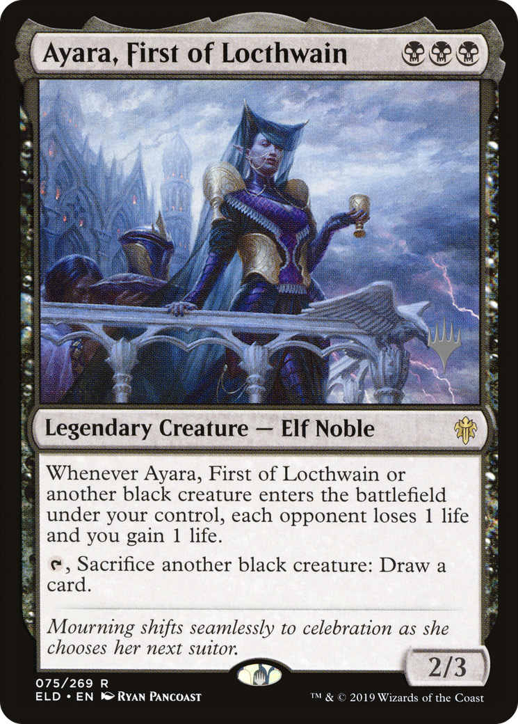 Ayara, First of Locthwain (Promo Pack) [Throne of Eldraine Promos] - Trinity Hobby
