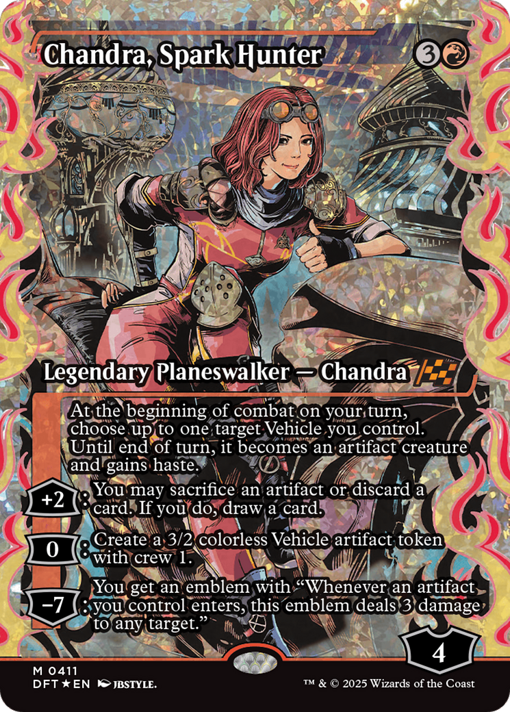 Chandra, Spark Hunter (Showcase Fracture Foil) (Japanese) [Aetherdrift] - Trinity Hobby