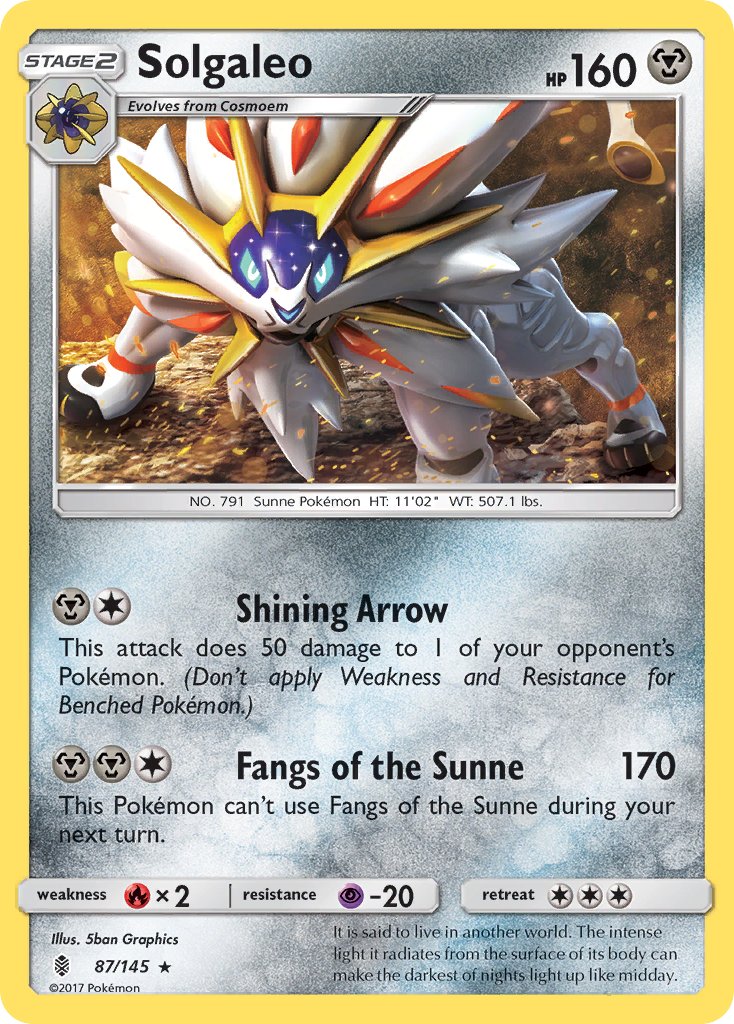 Solgaleo (87/145) (Theme Deck Exclusive) [Sun & Moon: Guardians Rising] - Trinity Hobby
