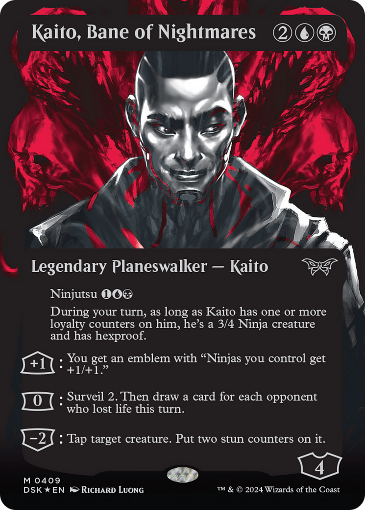 Kaito, Bane of Nightmares (Showcase) (Textured) [Duskmourn: House of Horror] - Trinity Hobby