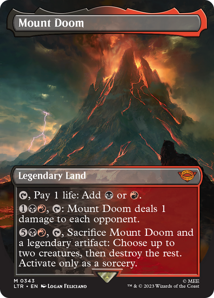 Mount Doom (Borderless Alternate Art) [The Lord of the Rings: Tales of Middle-Earth] - Trinity Hobby