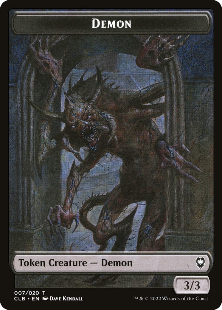 Demon  [Foil]  (CLB-007) - [Battle for Baldur's Gate Tokens] - Trinity Hobby