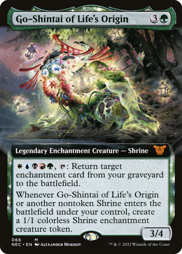 Go-Shintai de l'origine de la vie (art étendu) [Kamigawa : Neon Dynasty Commander] 