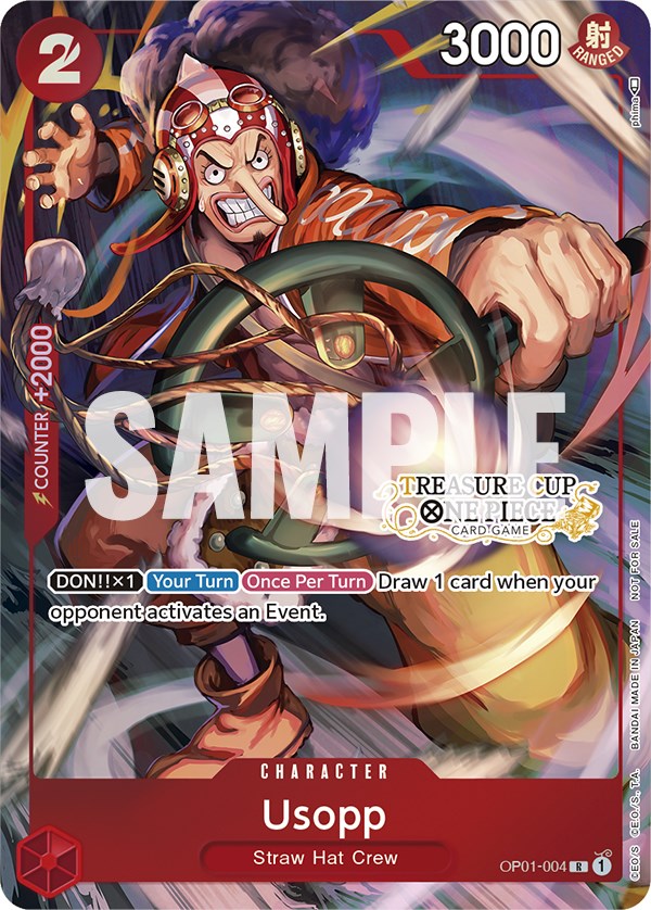 Usopp - OP01-004 (Treasure Cup) (OP01-004) - [One Piece Promotion Cards] Foil - Trinity Hobby