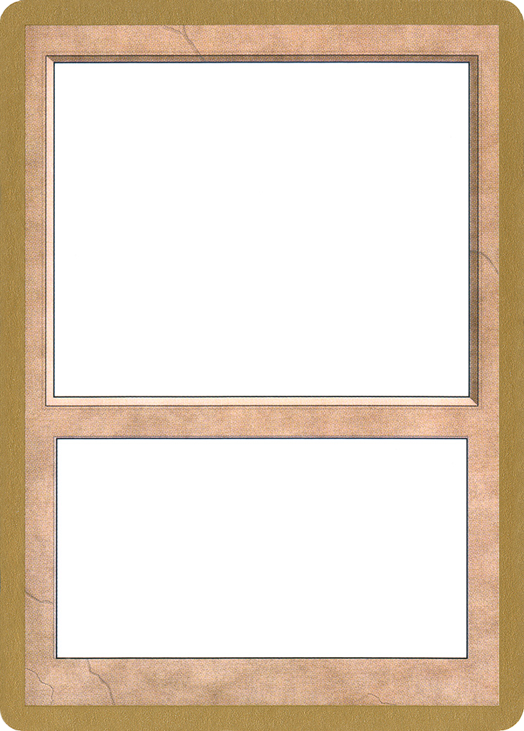 2001 World Championship Blank Card [World Championship Decks 2001] - Trinity Hobby
