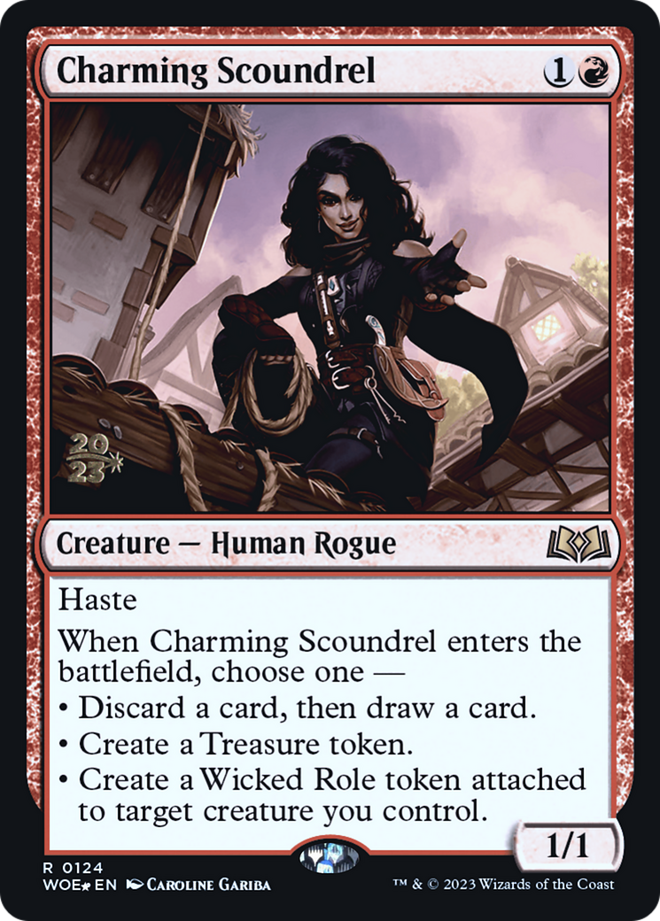 Charming Scoundrel [Wilds of Eldraine Prerelease Promos] - Trinity Hobby