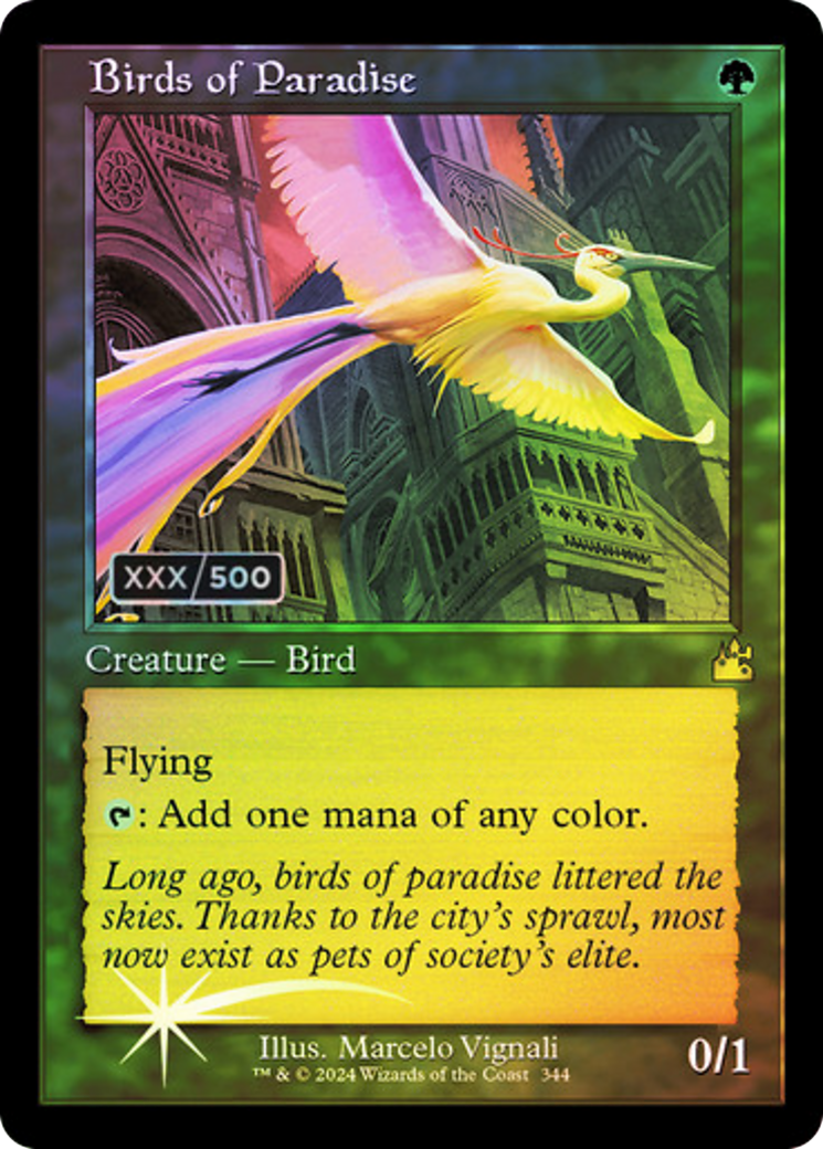 Birds of Paradise (Retro) (Serialized) [Ravnica Remastered] - Trinity Hobby