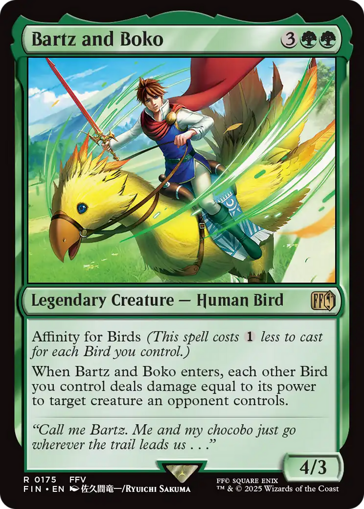 Bartz and Boko  [Foil]  (FIN-175) - [FINAL FANTASY] - Trinity Hobby