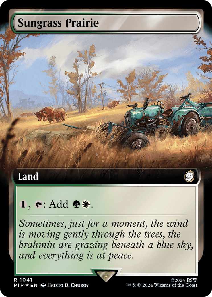 Sungrass Prairie (Extended Art) (Surge Foil) [Fallout] - Trinity Hobby
