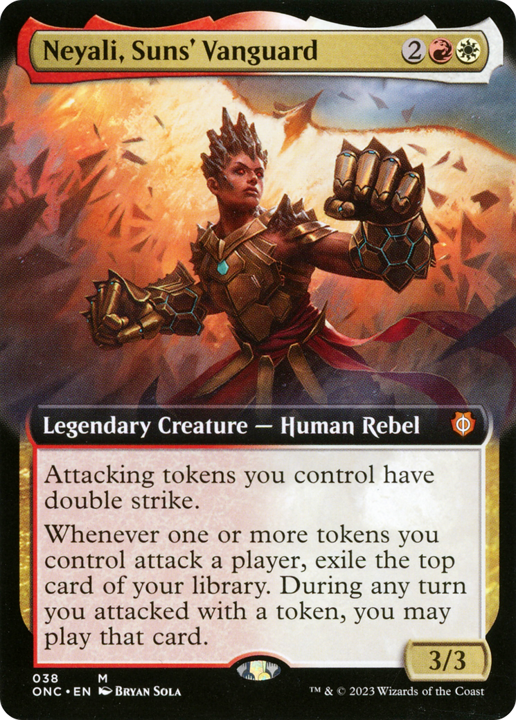 Neyali, Suns' Vanguard (Extended Art) [Phyrexia: All Will Be One Commander] - Trinity Hobby