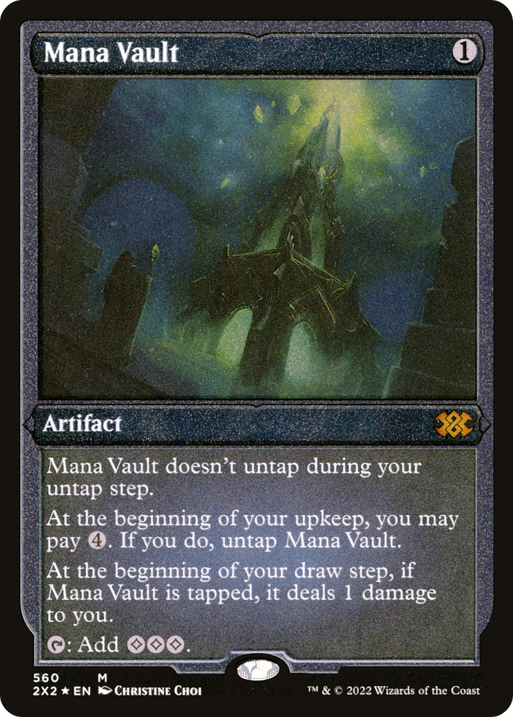 Mana Vault (Foil Etched)  [Foil]  (2X2-560) - [Double Masters 2022] - Trinity Hobby