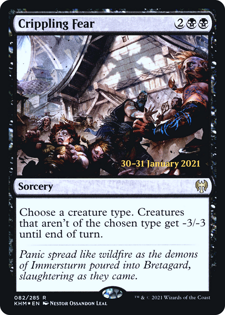 Crippling Fear [Kaldheim Prerelease Promos] - Trinity Hobby