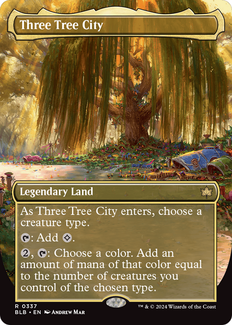 Three Tree City (Borderless) (0337) [Bloomburrow] - Trinity Hobby