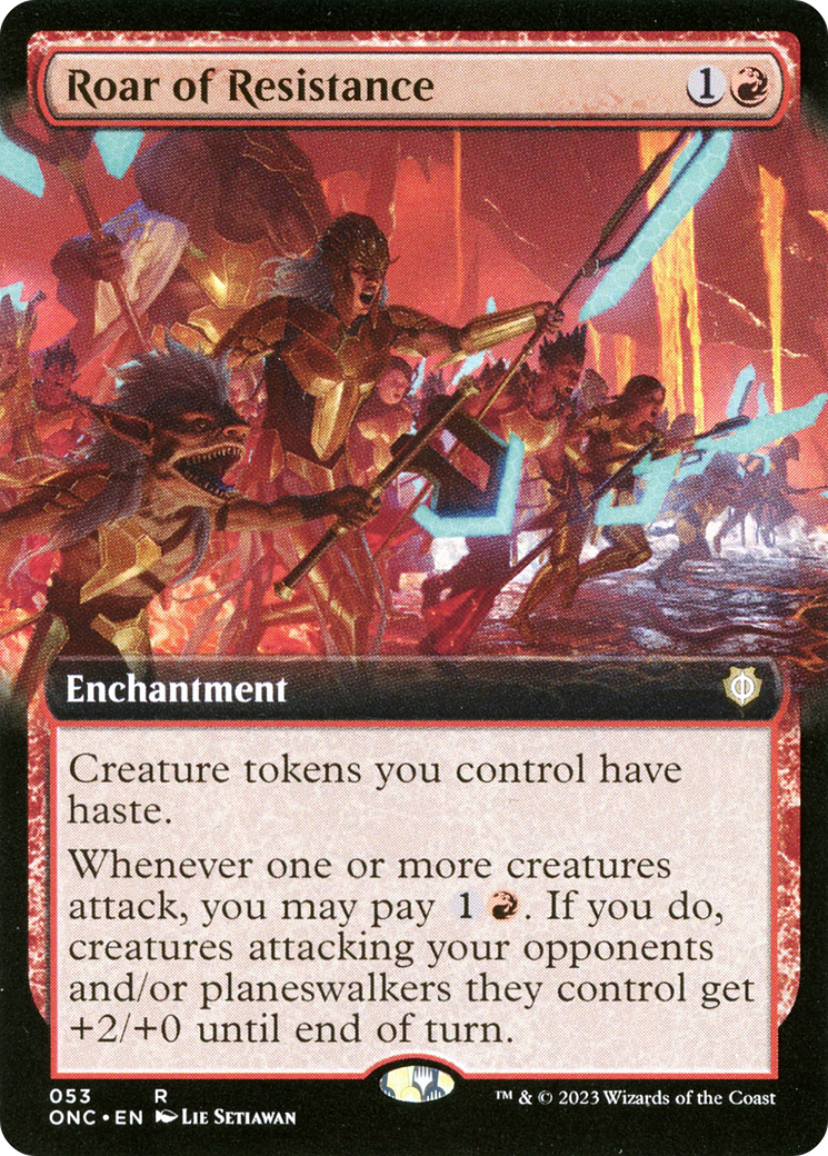 Roar of Resistance (Extended Art) [Phyrexia: All Will Be One Commander] - Trinity Hobby