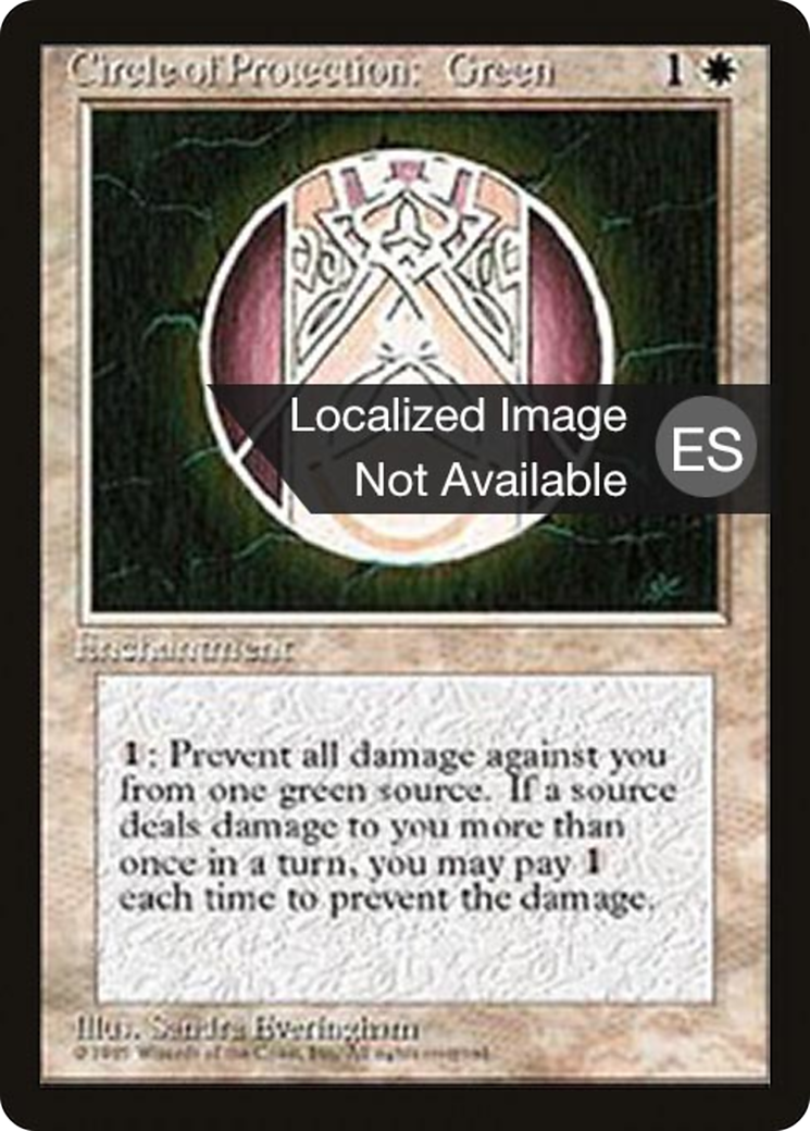 Circle of Protection: Green [Fourth Edition (Foreign Black Border)] - Trinity Hobby