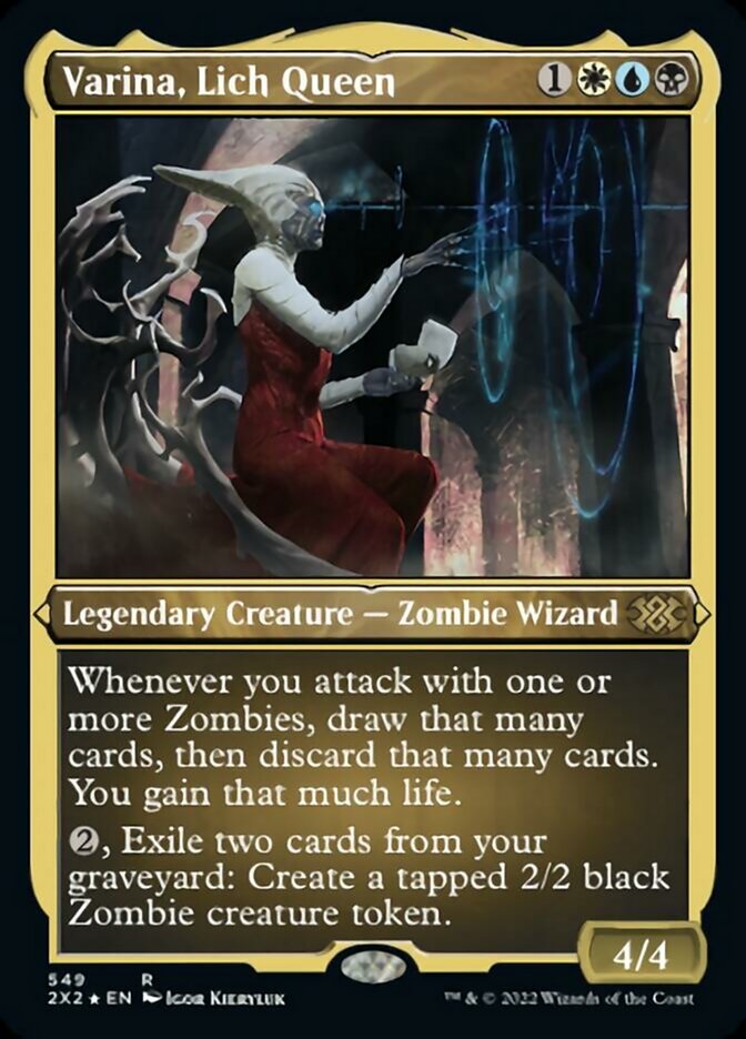 Varina, Lich Queen (Foil Etched) [Double Masters 2022] - Trinity Hobby