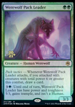 Werewolf Pack Leader [Dungeons & Dragons: Adventures in the Forgotten Realms Prerelease Promos] - Trinity Hobby