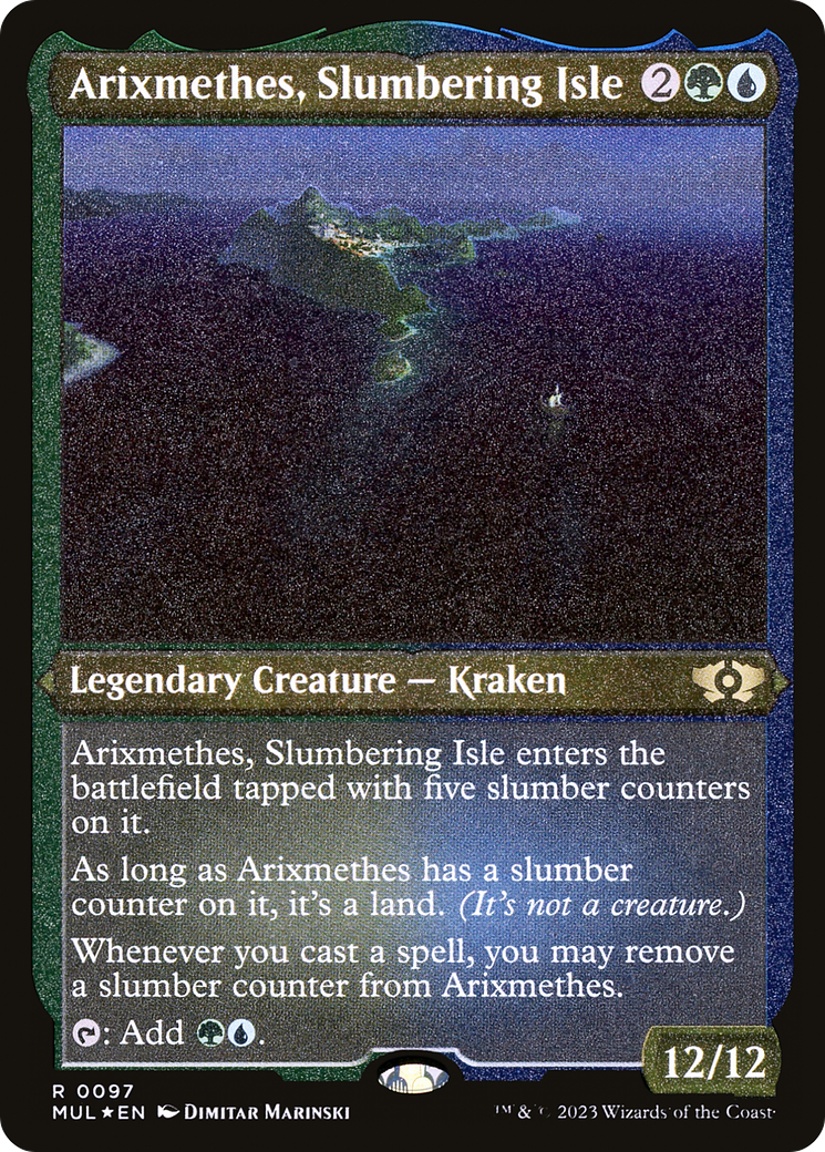 Arixmethes, Slumbering Isle (Foil Etched)  [Foil]  (MUL-097) - [Multiverse Legends] - Trinity Hobby