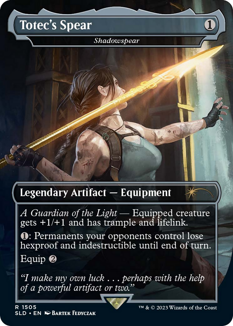 Shadowspear (SLD-1505) - [Secret Lair Drop] / Totec's Spear (Borderless) - Trinity Hobby