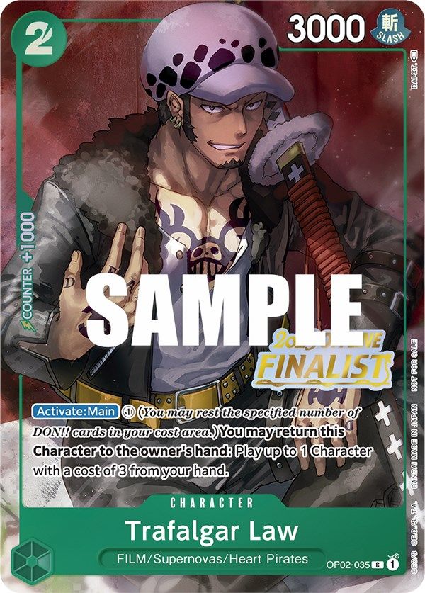Trafalgar Law (Offline Regional 2023) [Finalist] (OP02-035) - [One Piece Promotion Cards] Foil - Trinity Hobby