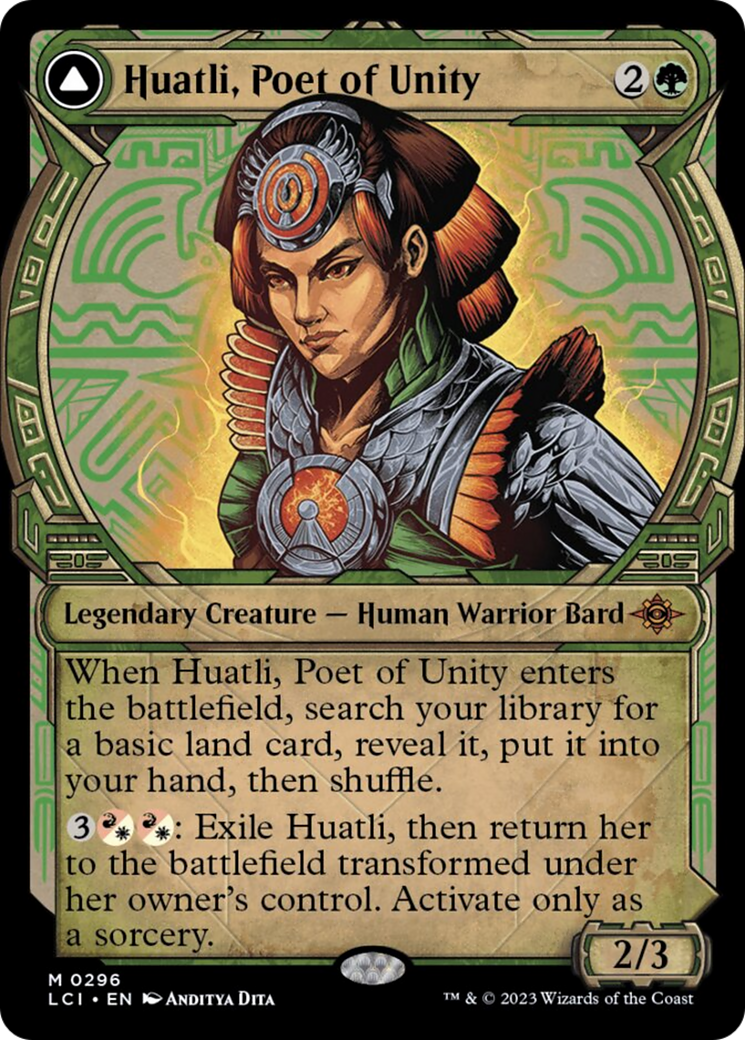 Huatli, Poet of Unity // Roar of the Fifth People (Showcase) [The Lost Caverns of Ixalan] - Trinity Hobby