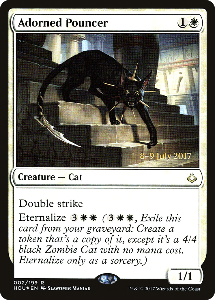 Adorned Pouncer [Hour of Devastation Prerelease Promos] - Trinity Hobby