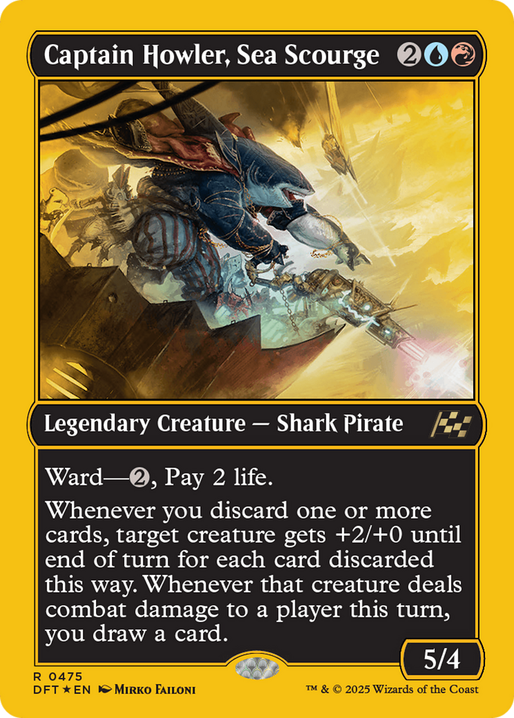Captain Howler, Sea Scourge (First-Place Foil) [Aetherdrift] - Trinity Hobby