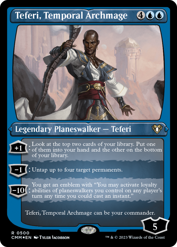 Teferi, Temporal Archmage (Foil Etched) [Commander Masters] - Trinity Hobby