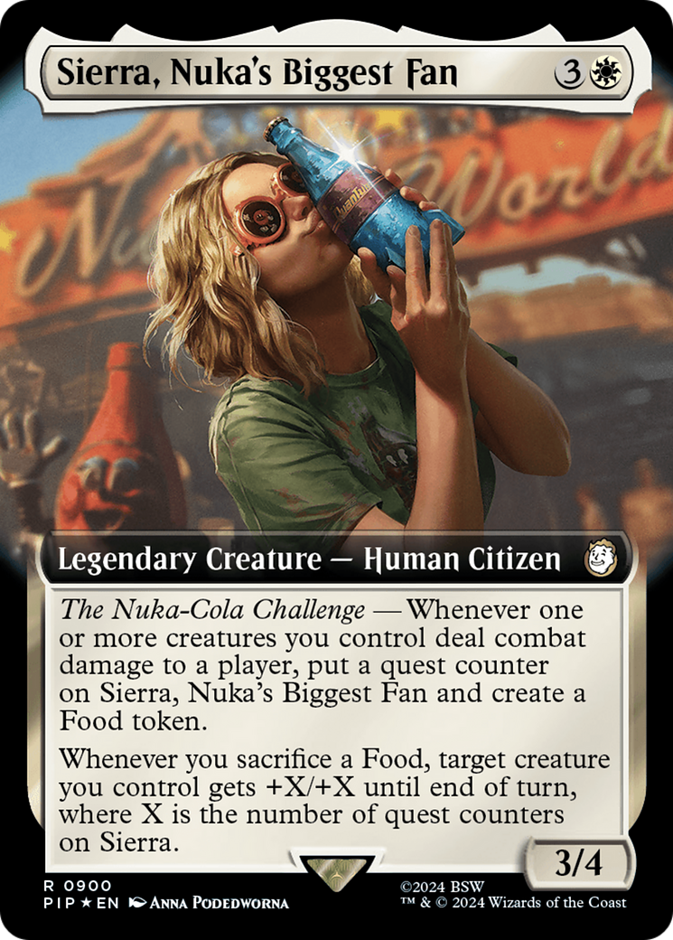 Sierra, Nuka's Biggest Fan (Extended Art) (Surge Foil) [Fallout] - Trinity Hobby