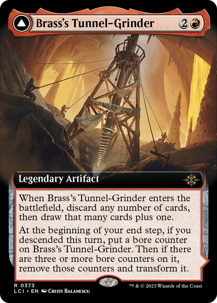 Brass's Tunnel-Grinder // Tecutlan, The Searing Rift (Extended Art) [The Lost Caverns of Ixalan] - Trinity Hobby