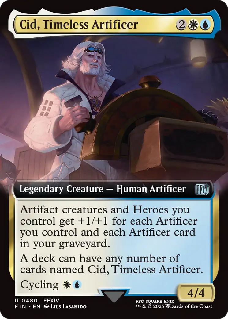 Cid, Timeless Artificer (Extended Art)  (FIN-480) - [FINAL FANTASY]: (Extended Art) - Trinity Hobby
