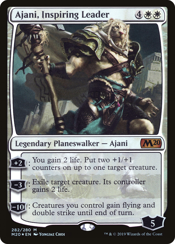 Ajani, Inspiring Leader [Core Set 2020] - Trinity Hobby