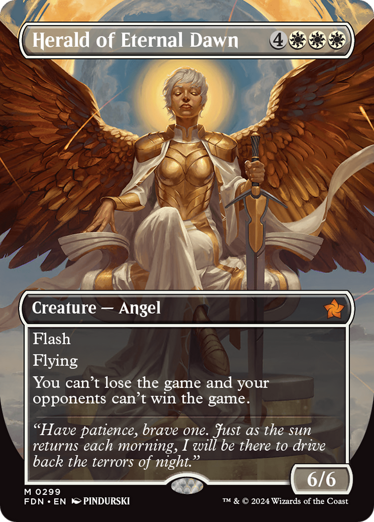 Herald of Eternal Dawn (Borderless) [Foundations] - Trinity Hobby