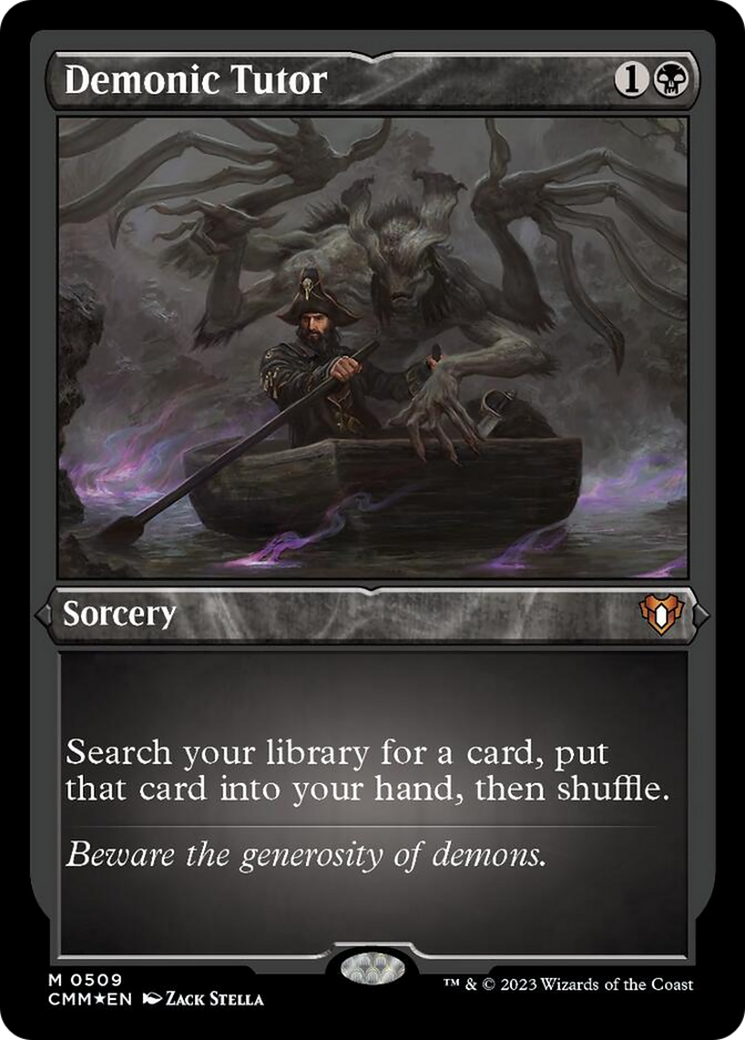 Demonic Tutor (Foil Etched) [Commander Masters] - Trinity Hobby