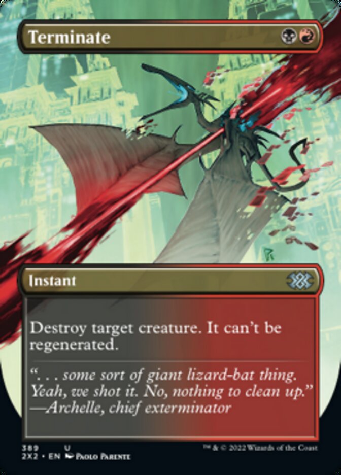 Terminate (Borderless Alternate Art) [Double Masters 2022] - Trinity Hobby