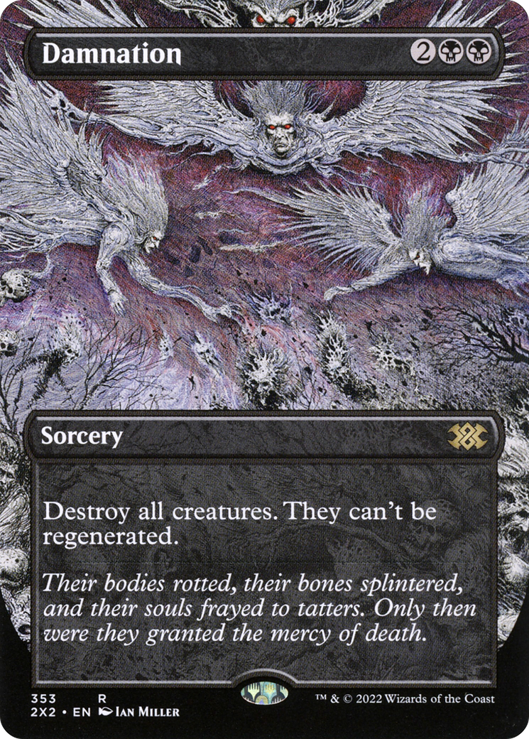 Damnation (Borderless Alternate Art) [Double Masters 2022] - Trinity Hobby