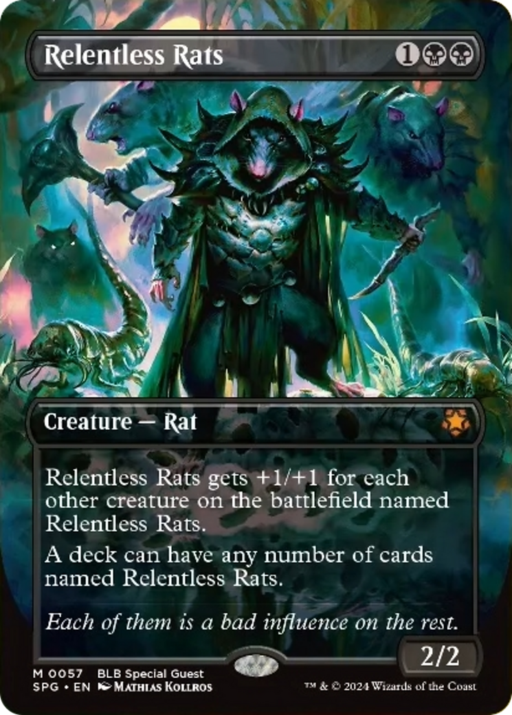 Relentless Rats (Borderless) [Bloomburrow Special Guests] - Trinity Hobby