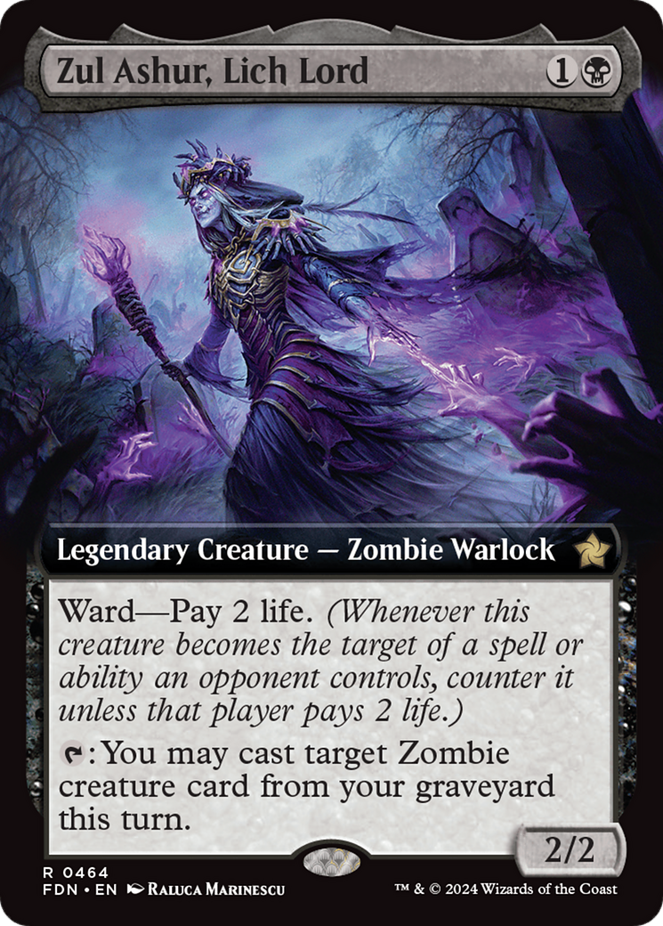 Zul Ashur, Lich Lord (Extended Art) [Foundations] - Trinity Hobby