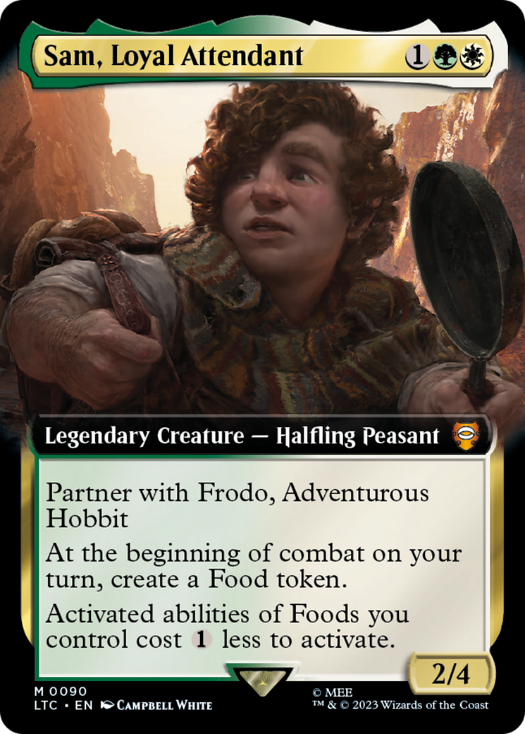 Sam, Loyal Attendant (Extended Art) [The Lord of the Rings: Tales of Middle-Earth Commander] - Trinity Hobby