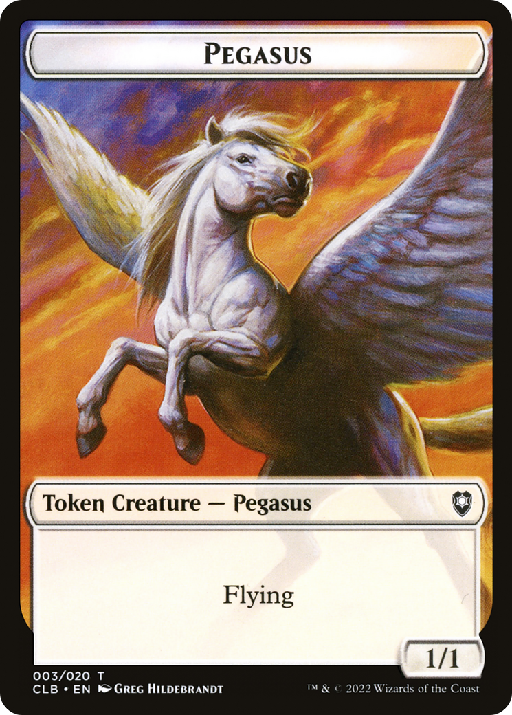 Pegasus  [Foil]  (CLB-003) - [Battle for Baldur's Gate Tokens] - Trinity Hobby