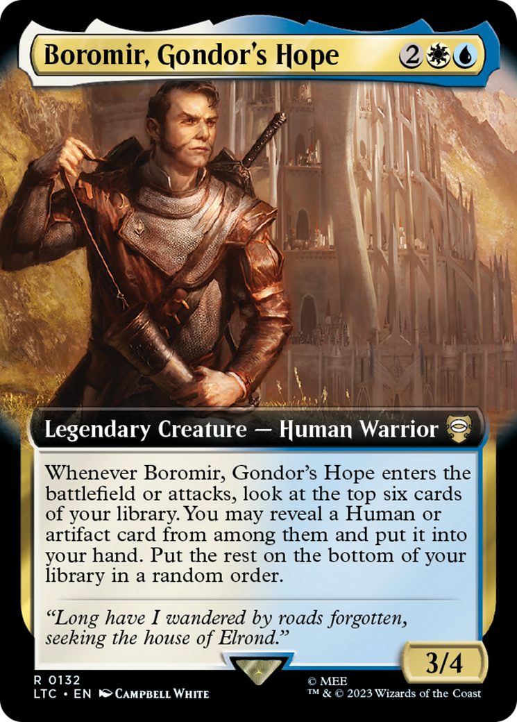 Boromir, Gondor's Hope (Extended Art) [The Lord of the Rings: Tales of Middle-Earth Commander] - Trinity Hobby