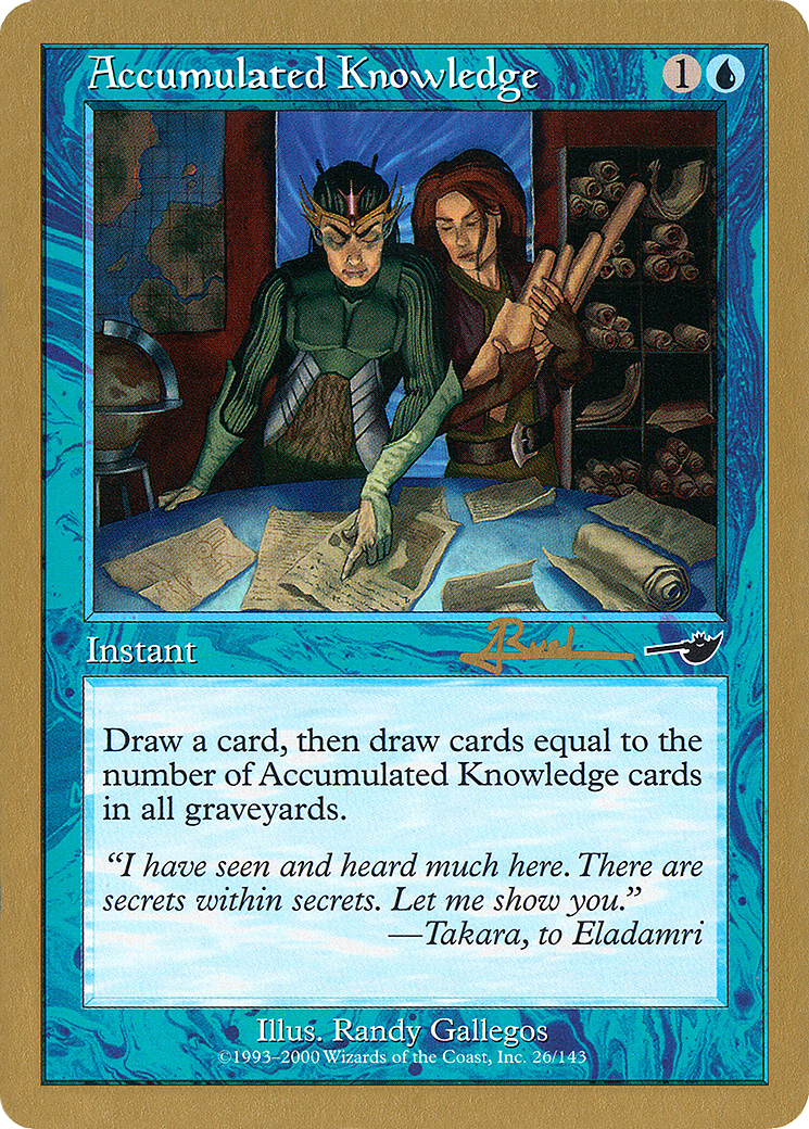 Accumulated Knowledge (Antoine Ruel) [World Championship Decks 2001] - Trinity Hobby
