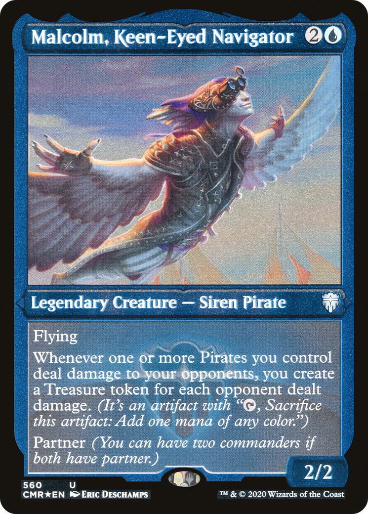 Malcolm, Keen-Eyed Navigator (CMR-560) - [Commander Legends] Foil - Trinity Hobby